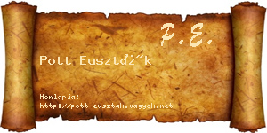 Pott Euszták névjegykártya